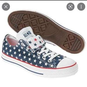 Rare Unisex Converse Chuck Taylor All Star
Patriotic Americana Low Top